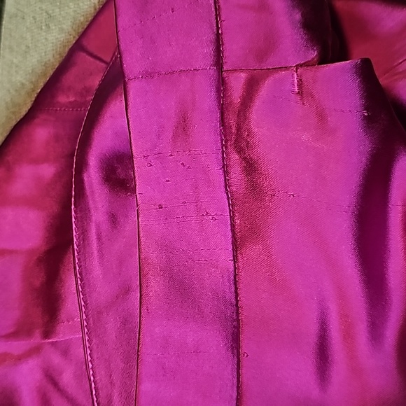 NWT House of Harlow 1960 Magenta High Waist Wide Leg Sateen Trouser Pant - Picture 9 of 12